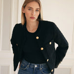 Upcycled Black Tweed