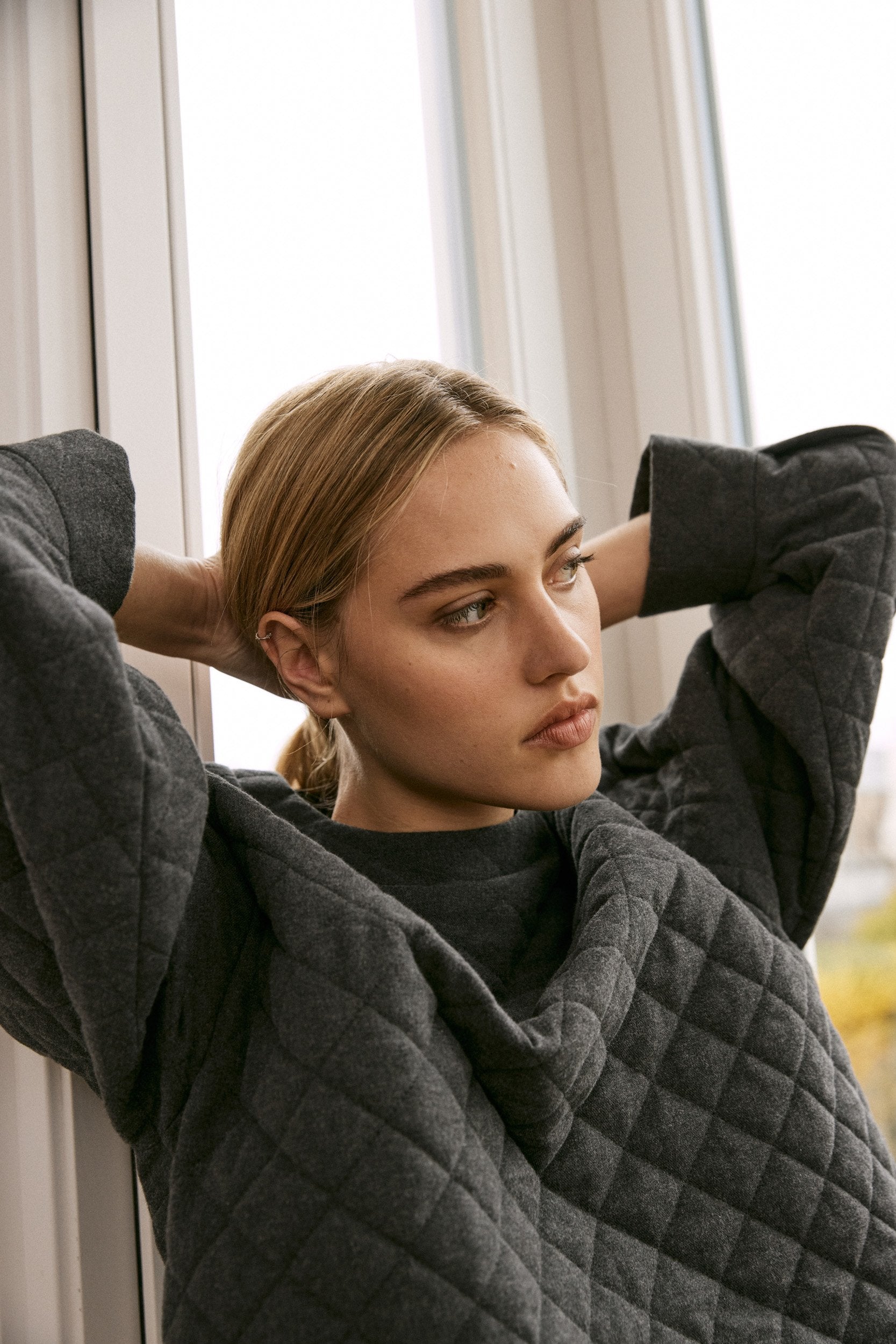 Quilted Dark Grey