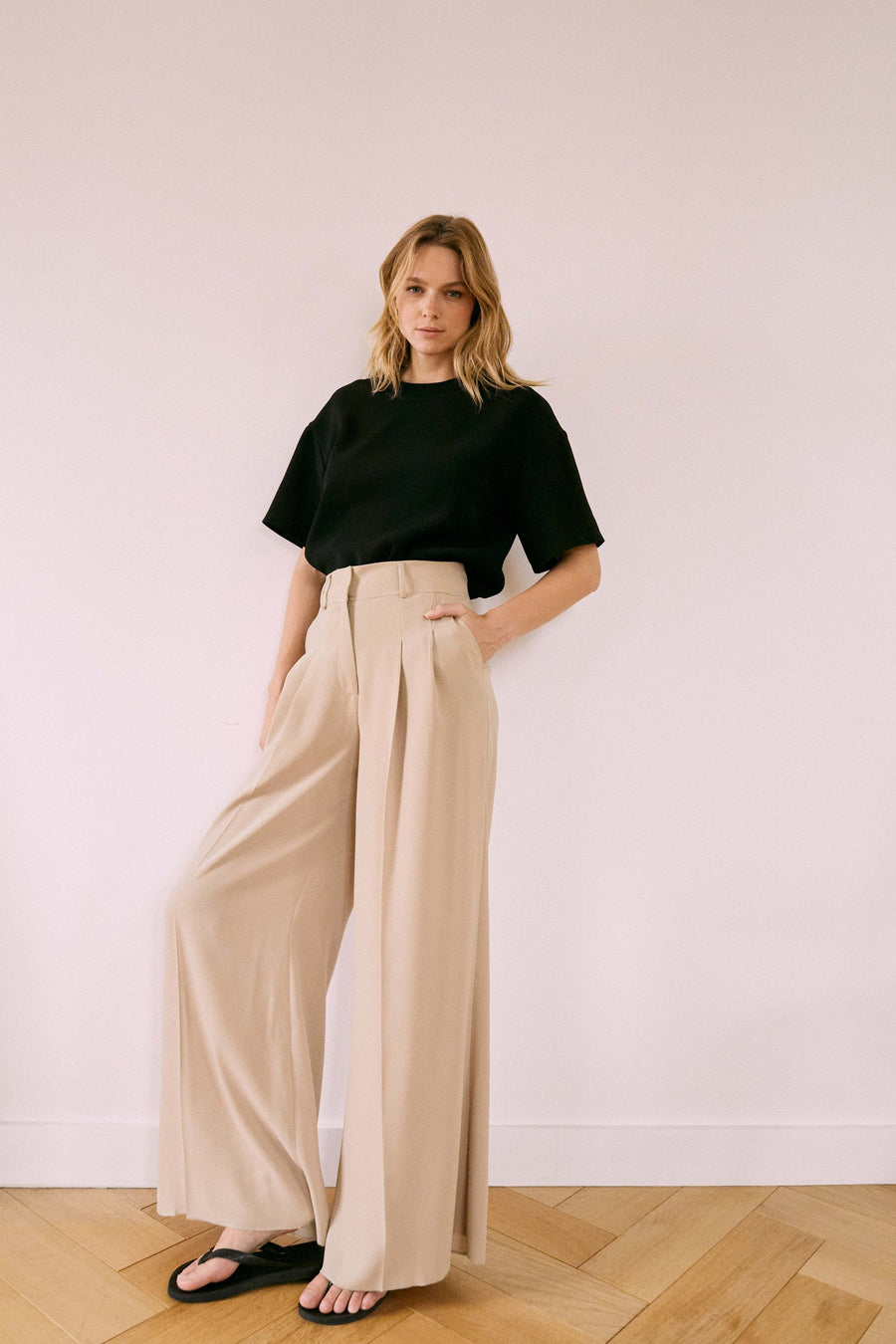 Beige Crepe
