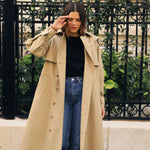 Upcycled Beige Gabardine