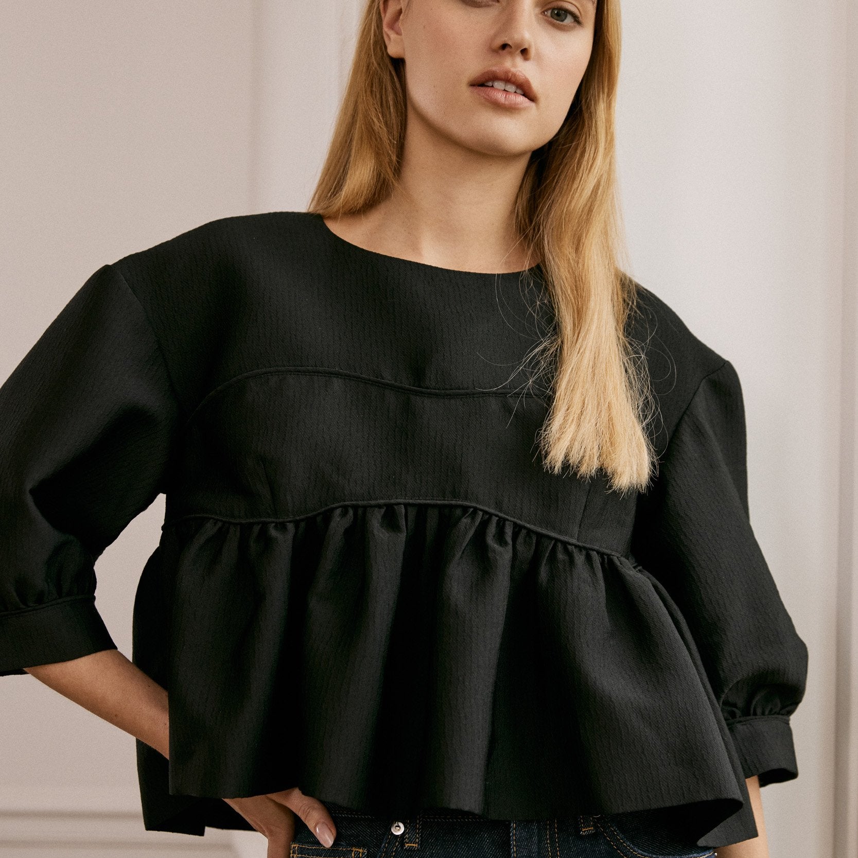 Upcycled Black Jacquard