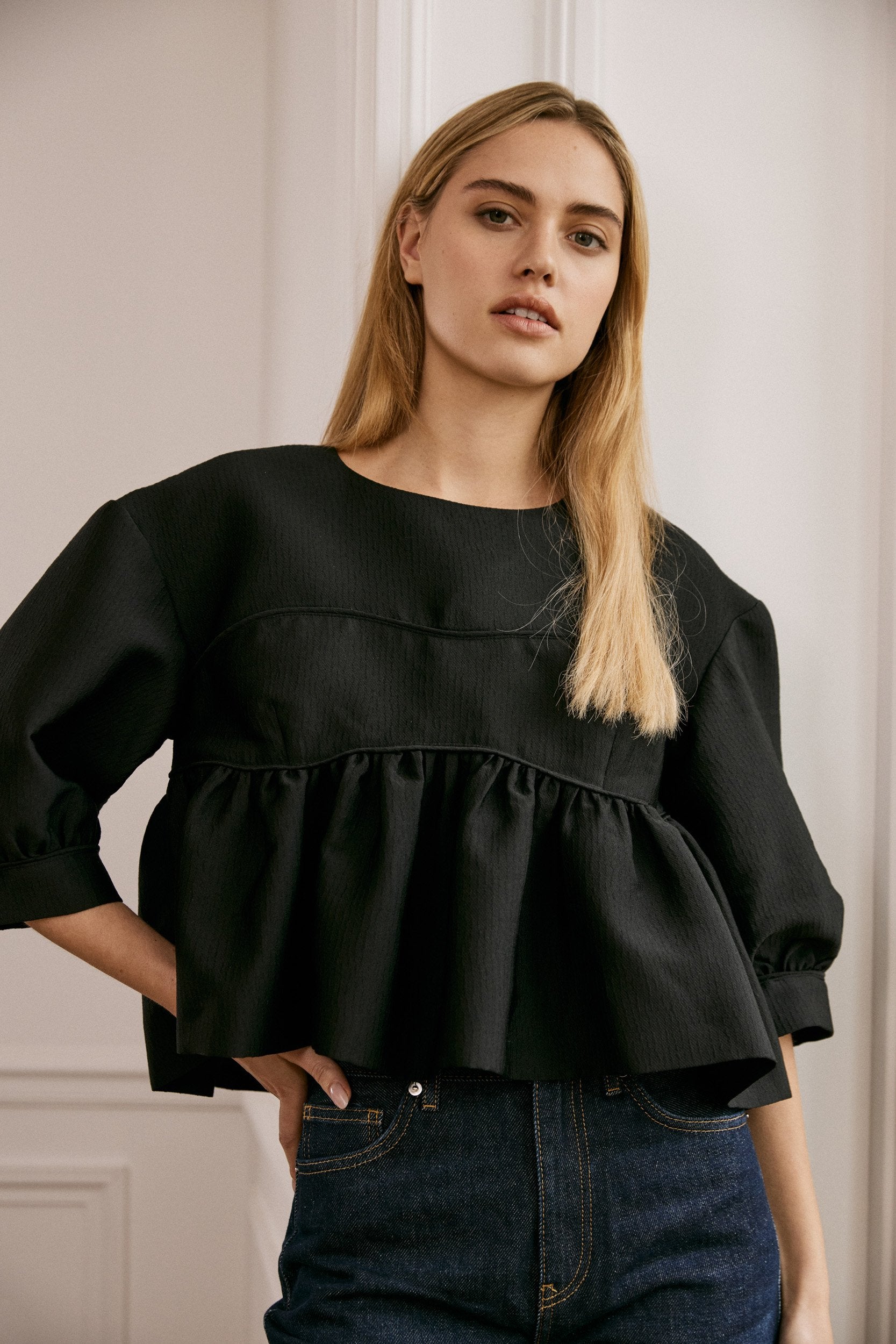 Upcycled Black Jacquard