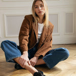 Hazelnut Suede Leather