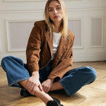 Hazelnut Suede Leather