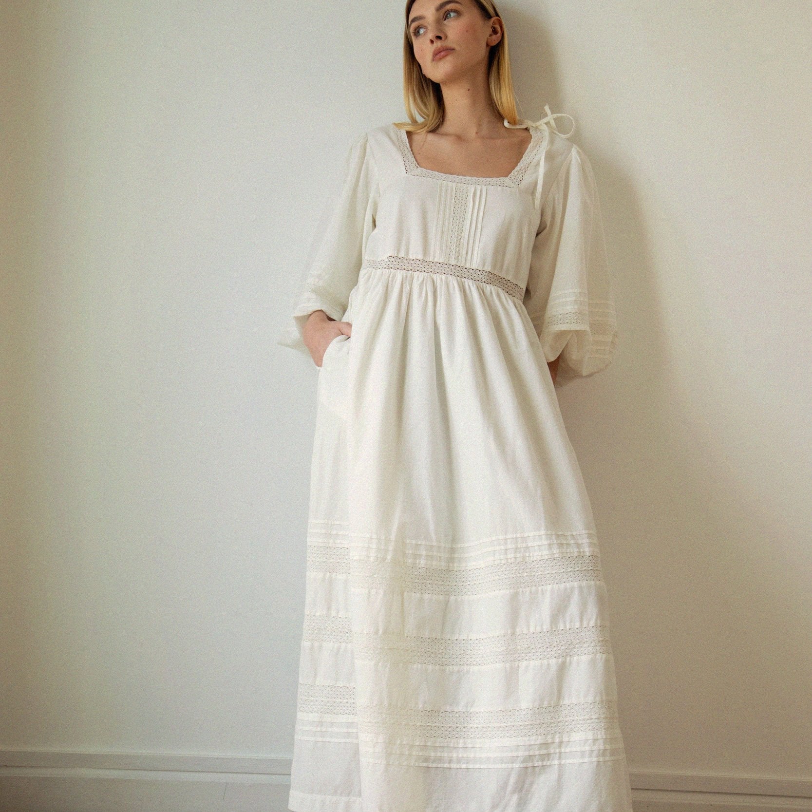 Embroidered White