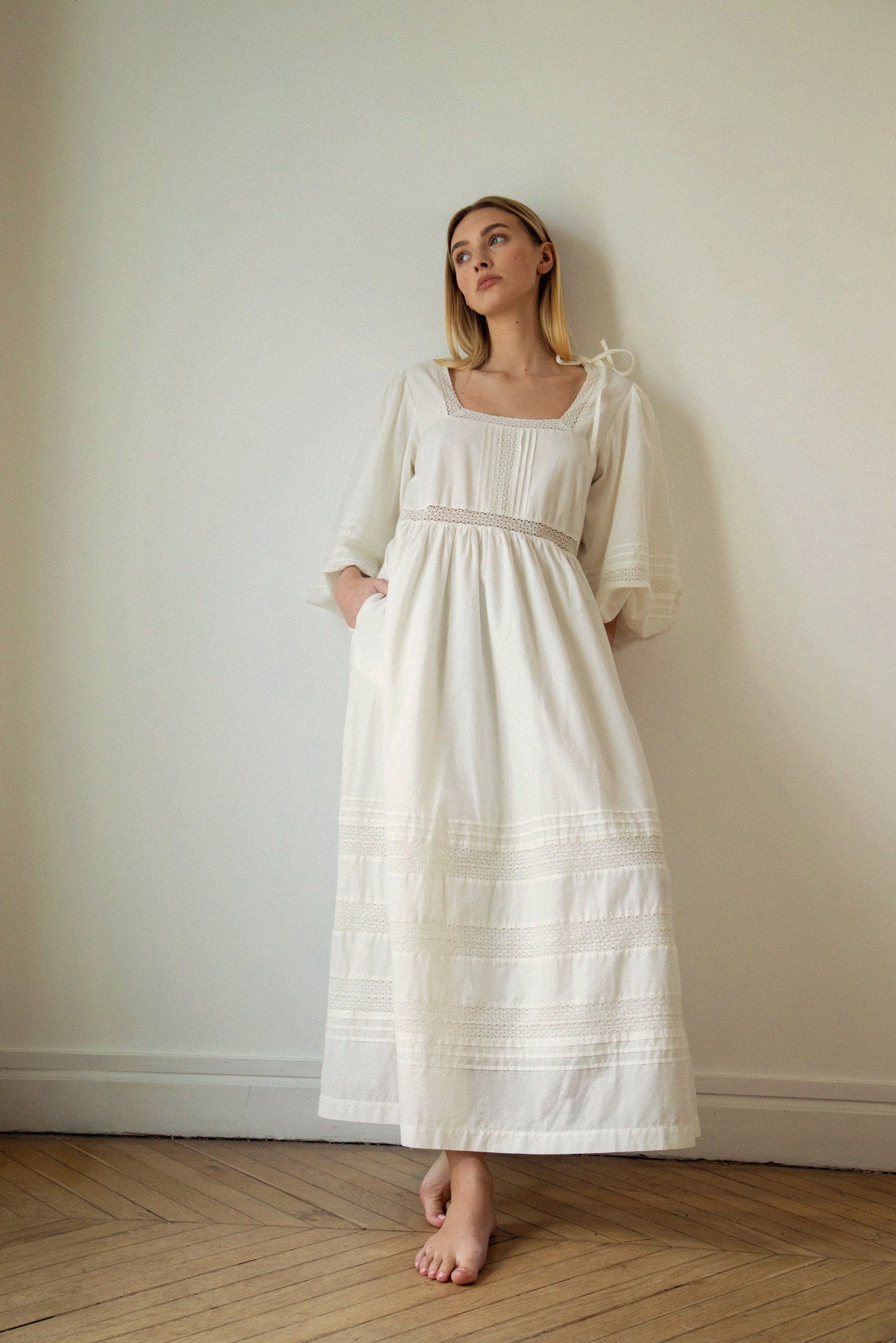 Embroidered White