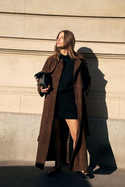 Trench Court Long Trench Noir Femme Le Joyce Le Trench Long En